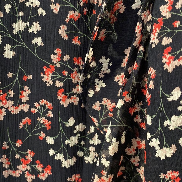 Vici collection. Navy blue and floral pattern high low dress NWT - Picture 3 of 6